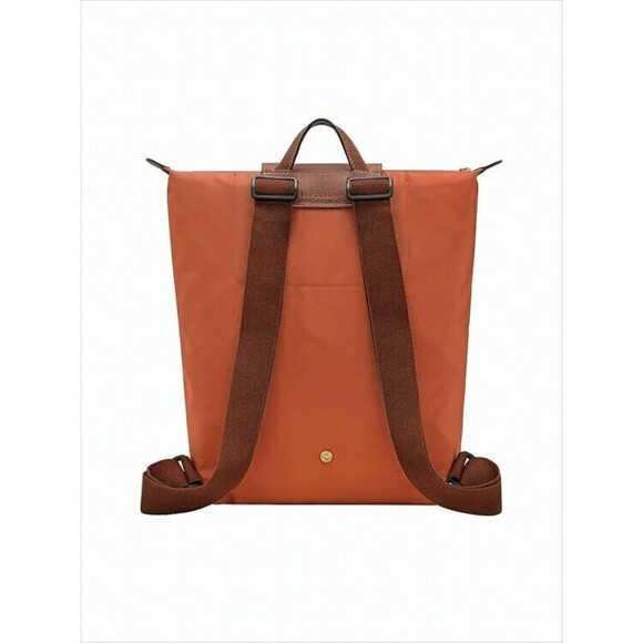 Longchamp Structured Rectangular Orange Backpack - NWT - Picture 3 of 3